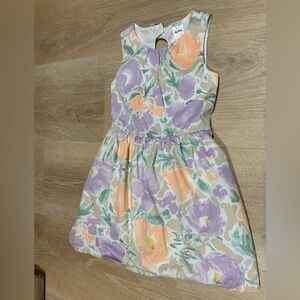 Floral Kids Dress - Size 4 Girls soft pastel floral pattern